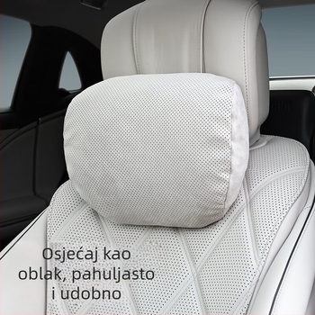 Fuhe auto jastuk za vrat i naslon za glavu od suede materijala s punilom od biološkog fleisa – univerzalno za vozila