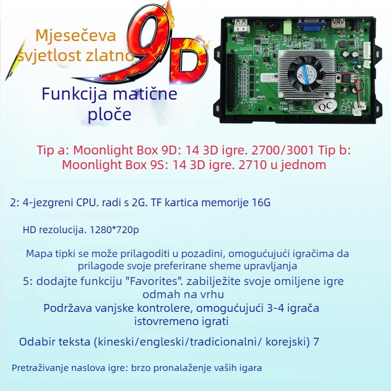 Arcade matična ploča 3D Pandora EX – Android, 128 GB memorije, HDMI/VGA/USB sučelje, paperback verzija igre, nostalgični vjetar stil