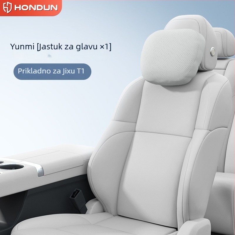 Set unutarnjih jastuka za automobil Jihu T1 – jastuk za glavu, jastuk za pojas, jastuk za vrat, zaštite vrata i pojas, univerzalna kompatibilnost, umjetna koža, punjenje od umjetnih vlakana, prilagodljiv, sve sezone, minimalistički stil