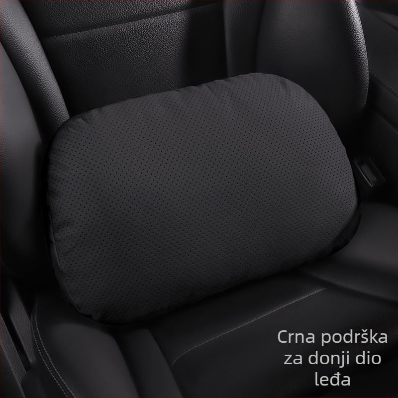 Auto naslonjač za glavu i lumbalna podrška s jastučićem za vrat (Nappa koža, punilo od svilnih vlakana, universal prilagodba, sve sezone, poslovni stil)