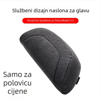 Automobilski jastuk za glavu i lumbalnu potporu s memorijskom pjenom, vanjski materijal čisti pamuk, jednofarban dizajn, pogodna za sve sezone