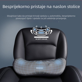Automobilska električna masaža lumbar podrška jastuk s memorijskom pjenom, navlaka od čiste pamuka, pogodna za sve sezone