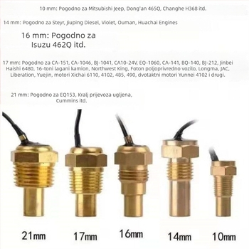 LCD automobilni mjerač temperature vode i voltmetar (2-u-1), 12V/24V univerzalno