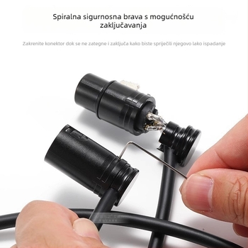 AVSSZ XLR kabel za mikrofon, kratki, pozlaćeni, muški i ženski konektori, L‑oblik, FX3