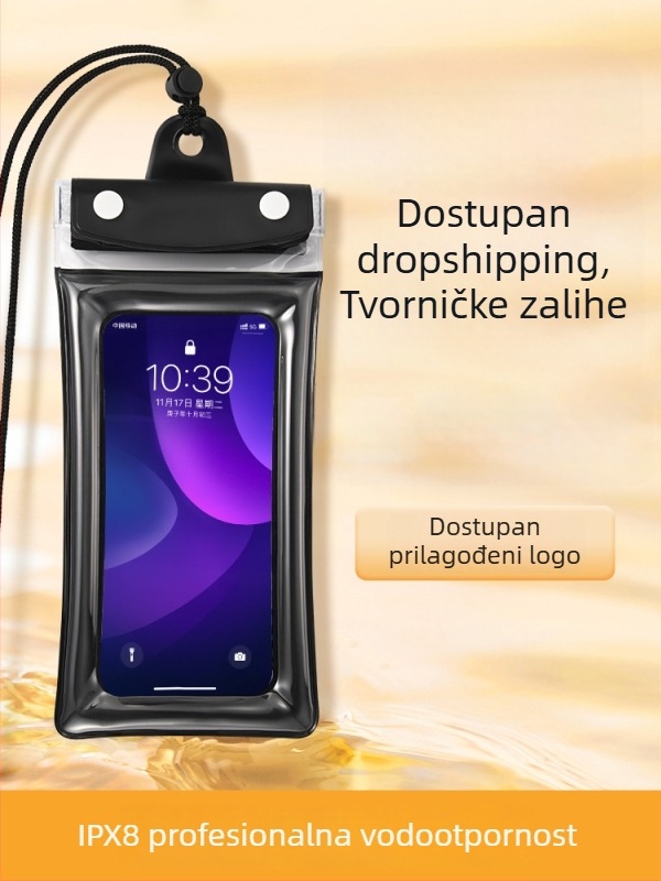 Vodootporna torbica za telefon s airbagom, dodirni ekran, 8 razina vodootpornosti, podvodno snimanje, za rafting i aktivnosti na otvorenom