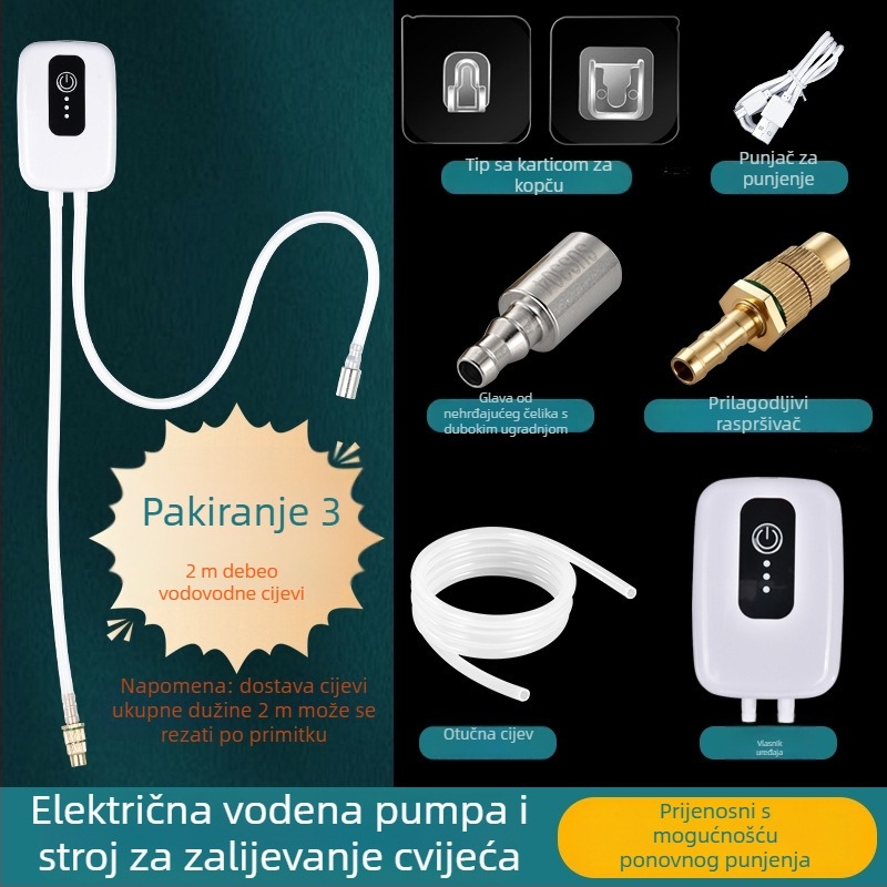 Električni raspršivač, Micro Spray serija; materijali: plast, silikon, mesing; namijenjeno kućnom vrtlarstvu i javnim zelenim površinama