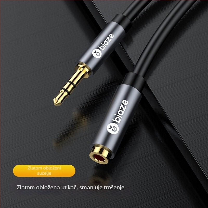 Audio produžni kabel 3,5 mm, muški na ženski, Biaz Y8, 20 g, svibanj 2023