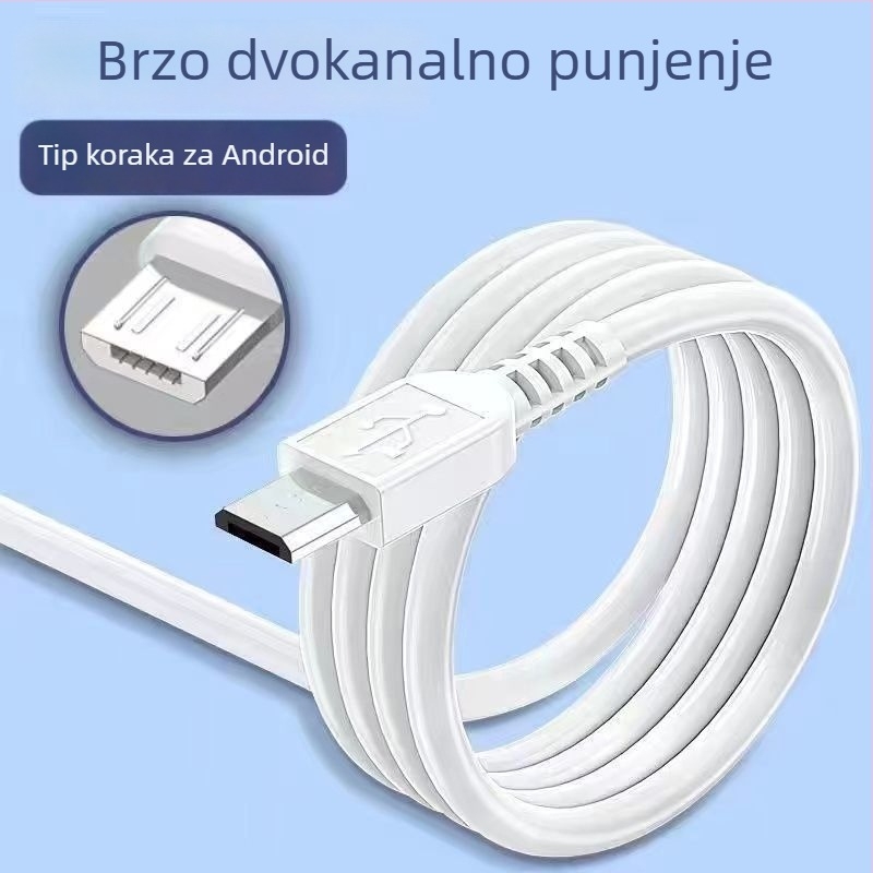 Rotirajući Android kabel za brzo punjenje 240W s LED za Huawei, Honor, Xiaomi i ViOP gaming telefone