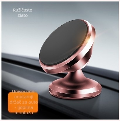 Magnetski držač automobila za telefon s klipom za ventilaciju - Snap-On, aluminijska legura, držač navigacije