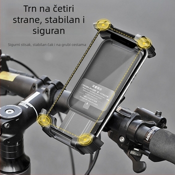 Držač za telefon za motocikl s navigacijskim nosačem, otporan na udarce, izrađen od legure, mogućnost prilagođavanja brenda