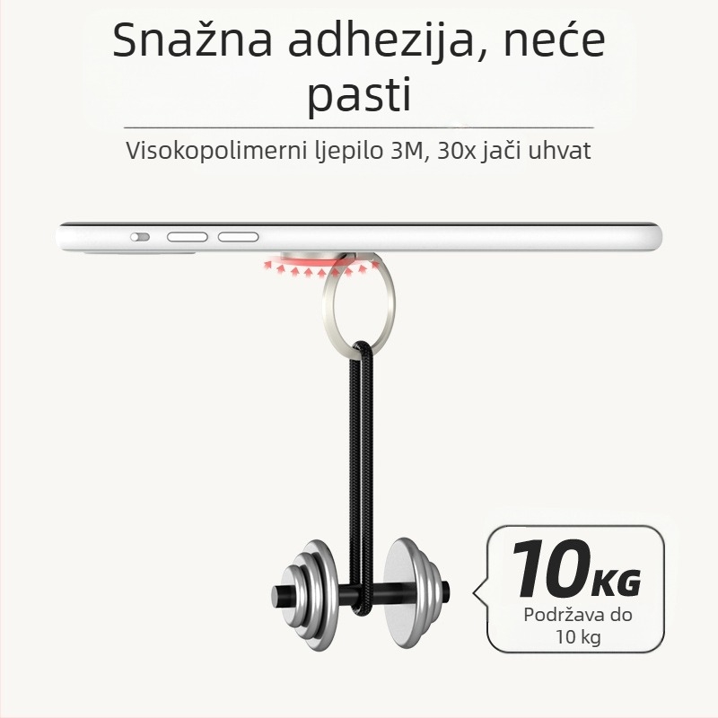 Držač za mobitel s prstenom - model Liquid silicone ring buckle, materijal legura, prilagodba, opća kompatibilnost