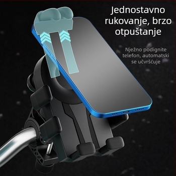 Držač za telefon za bicikl i motocikl (Airbag protiv vibracija, Plastika, Jednostavan dizajn)