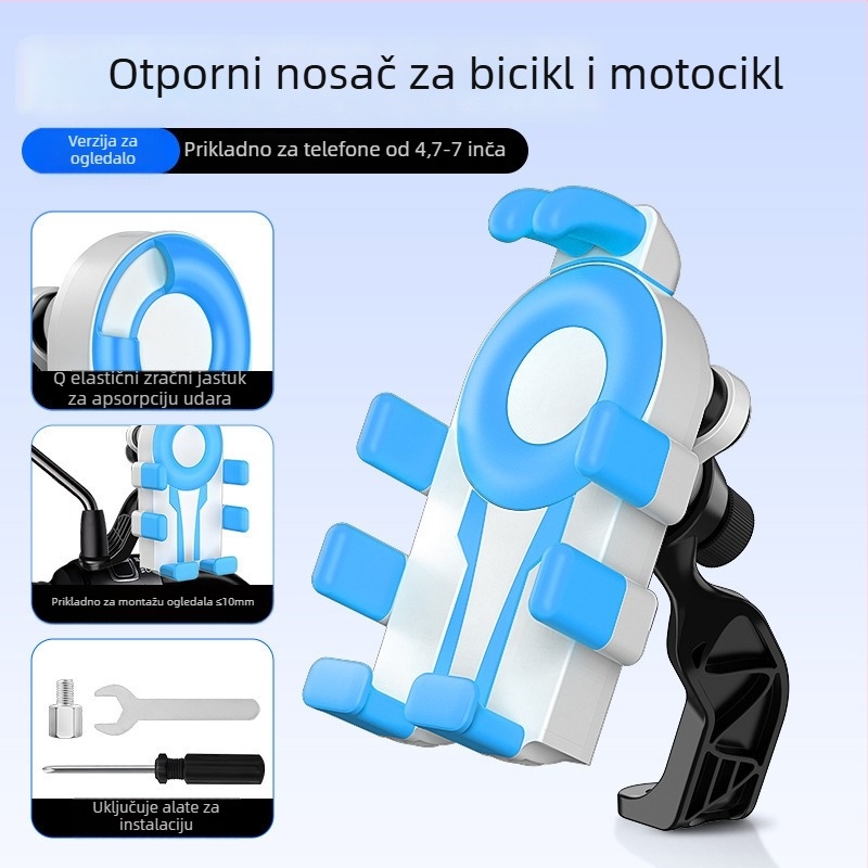 Držač za telefon za bicikl i motocikl (Airbag protiv vibracija, Plastika, Jednostavan dizajn)
