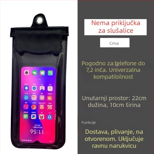 Vodootporna torbica za telefon za jahače, TPU materijal, kompatibilan s zaslonom na dodir, ispis logotipa, prilagodljivo oblikovanje
