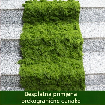 Umjetna mahovina – turf tkanina s flokiranom površinom, poliester + netkana tkanina, dekor mikro pejzaža, prilagodljivo, pakiranje: Opp vrećica