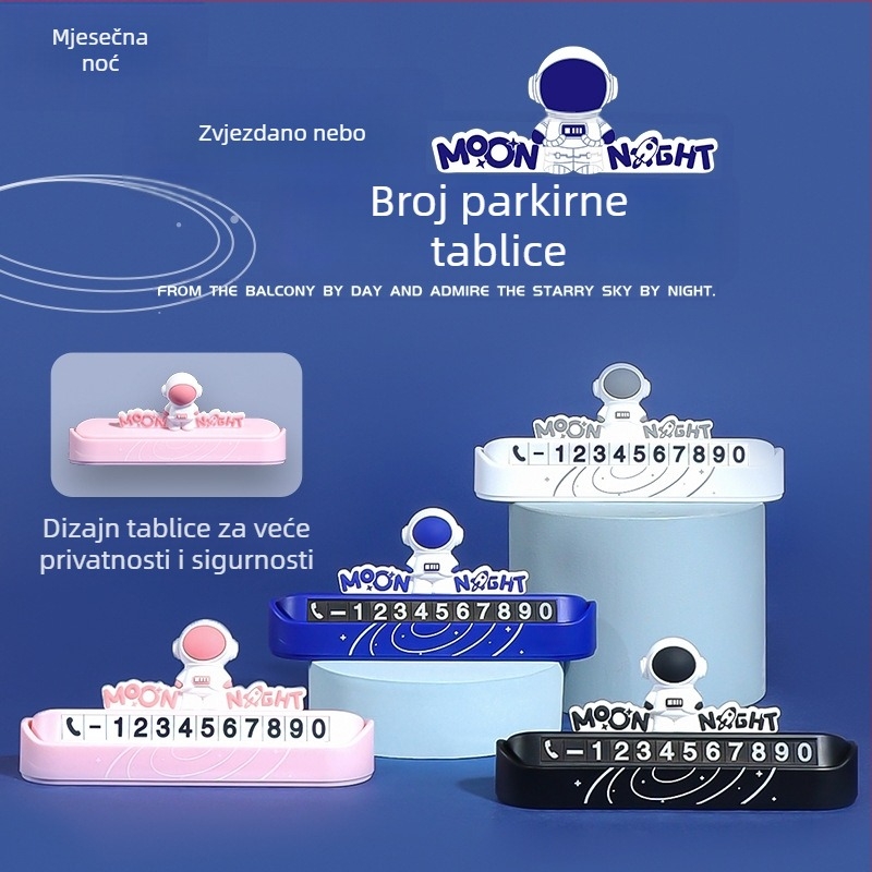 Skrivena tablica za parkiranje s brojem - mekani PVC materijal, BABY STORY, ispisani logotip