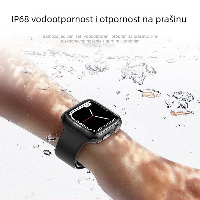 Vodootporna zaštitna futrola za Apple Watch, tvrdi PC kućište + staklena folija, kompatibilno s Ultra3/S11/S10/S9/S8/S7/S6/S5/S4/SE3
