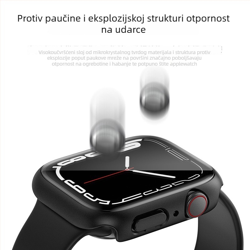 Vodootporna zaštitna futrola za Apple Watch, tvrdi PC kućište + staklena folija, kompatibilno s Ultra3/S11/S10/S9/S8/S7/S6/S5/S4/SE3