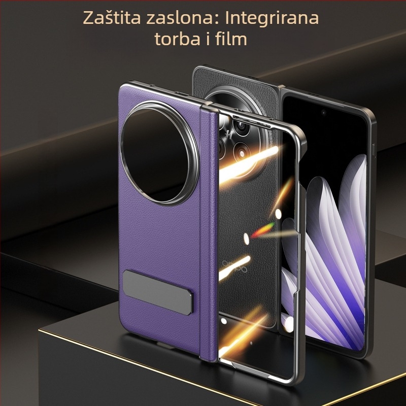 Kožna futrola OPPO Find N5 s rotirajućim držačem i središnjim šarkom, mat završna obrada, protiv padova, magnetsko prianjanje