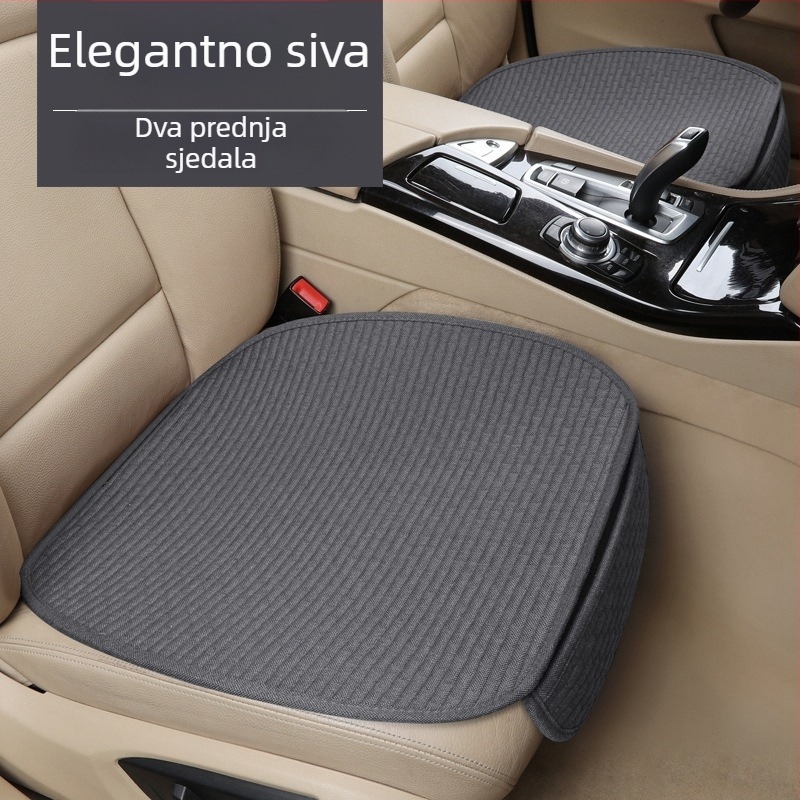 Auto jastuk za sjedalo, trodijelni set, stražnje sjedalo, sve sezone, površina od poliestera