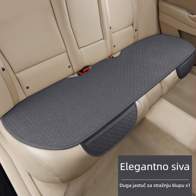 Auto jastuk za sjedalo, trodijelni set, stražnje sjedalo, sve sezone, površina od poliestera