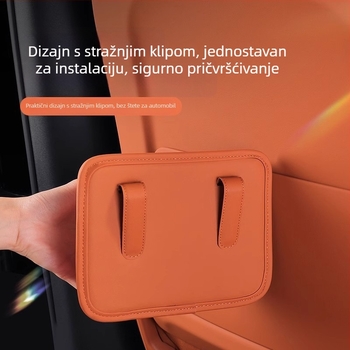 Kožna kutija za pohranu na stražnjem naslonu, 5L, vodootporna, otporna na naprezanje, viseća