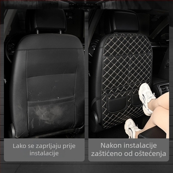 Podložak stražnjeg naslona automobila - koža; punilo poliester; uzorak dijamantna mreža; sve sezone