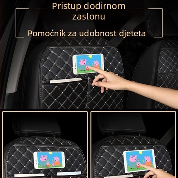 Podložak stražnjeg naslona automobila - koža; punilo poliester; uzorak dijamantna mreža; sve sezone