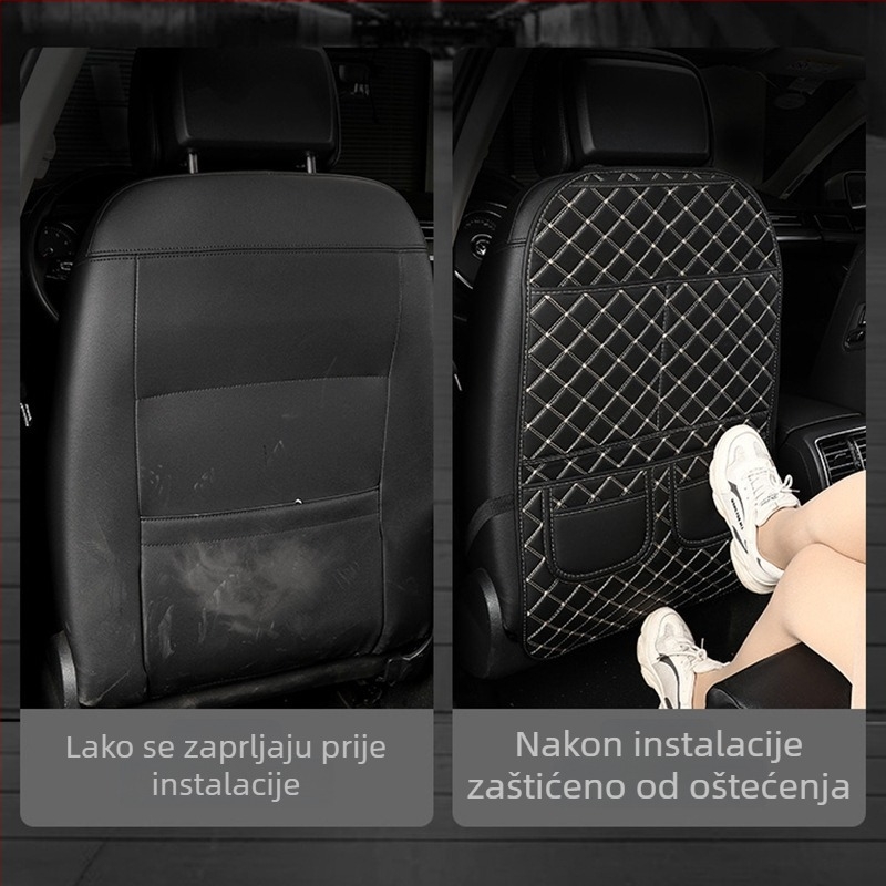 Podložak stražnjeg naslona automobila - koža; punilo poliester; uzorak dijamantna mreža; sve sezone