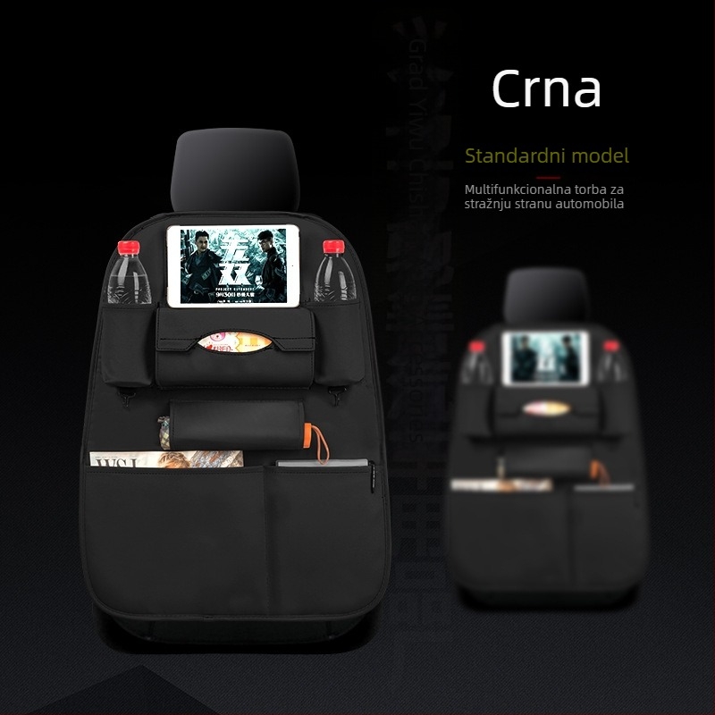 Kožna torba za pohranu za stražnje sjedalo automobila s pladnjem, Tray Backpocket stil, viseći način, prilagodljivo