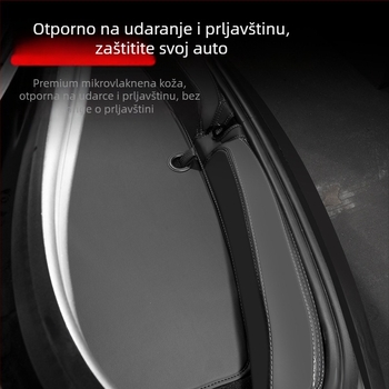 TYEE kožni unutarnji dekorativni tepih za Tesla Model 3/Y — zaštita stražnjeg naslona, unutarnji dekor, za sve sezone