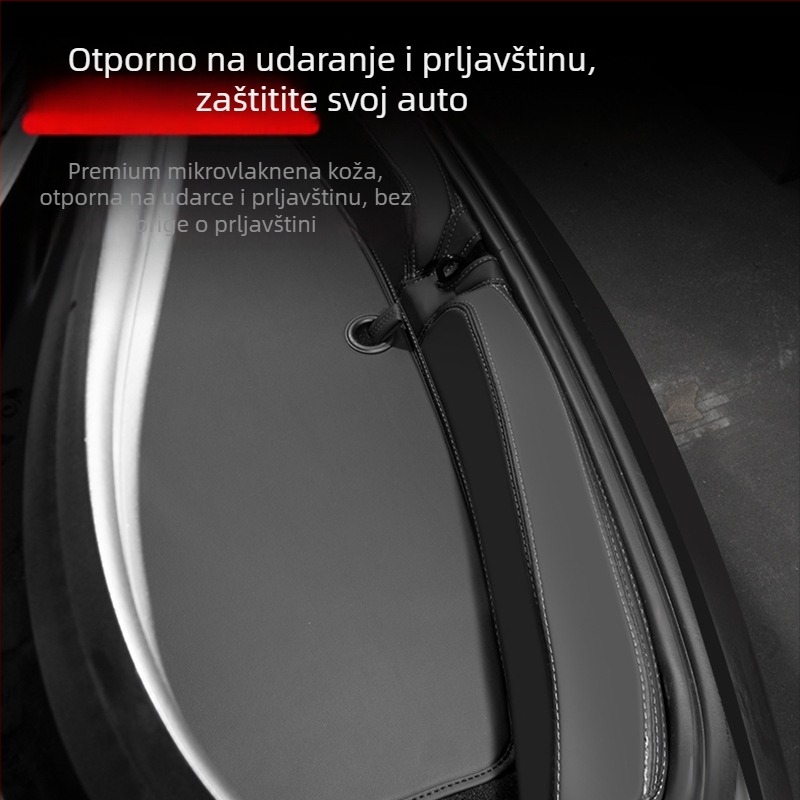 TYEE kožni unutarnji dekorativni tepih za Tesla Model 3/Y — zaštita stražnjeg naslona, unutarnji dekor, za sve sezone