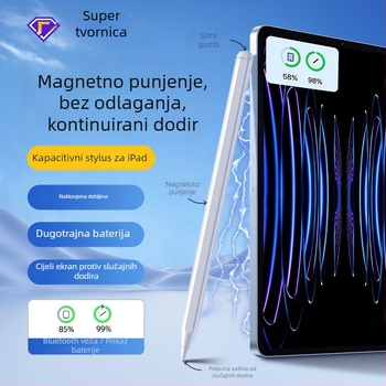 Kapacitativni stylus za iPad s magnetskim punjenjem, kompatibilan s Apple Pencil 2. generacije, plastično kućište, set s kutijom za pohranu