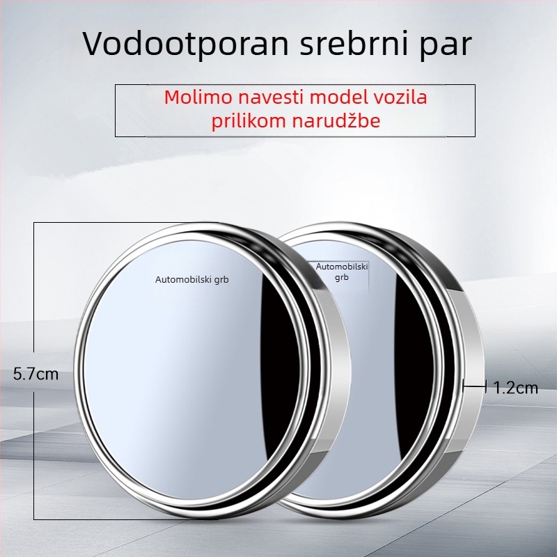 Mali okrugli retrovizor za Southeast vozila, ultra-clear, kompatibilan s V3 Lingyue, Dx3Dx7 Lingzhi i V5 Lingzhi