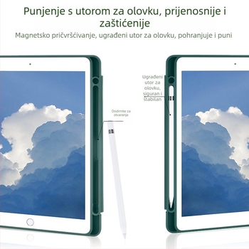 Prozirni zaštitni kućište za iPad Pro 10.5/10.2, s pretincem za olovku, potpuno zaštita od pada