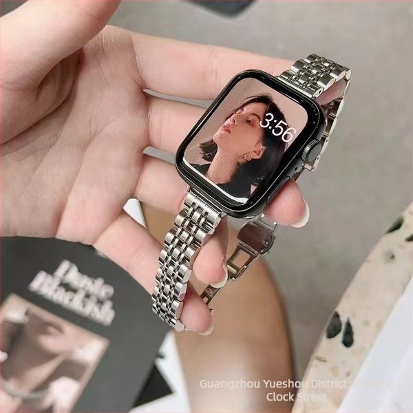 Remen za Apple Watch od nehrđajućeg čelika, čvrsta izrada, leptir kopča, jednostavan stil
