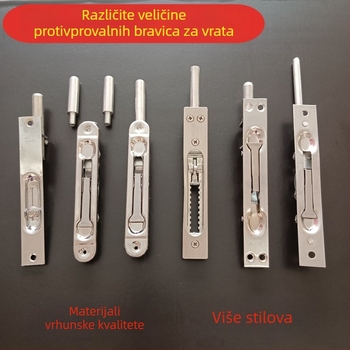 Skriveni mehanizam zatvarača za sigurnosna i protupožarna vrata, nehrđajući čelik, model 31, teški čep, svijetao završetak, moderan minimalistički stil