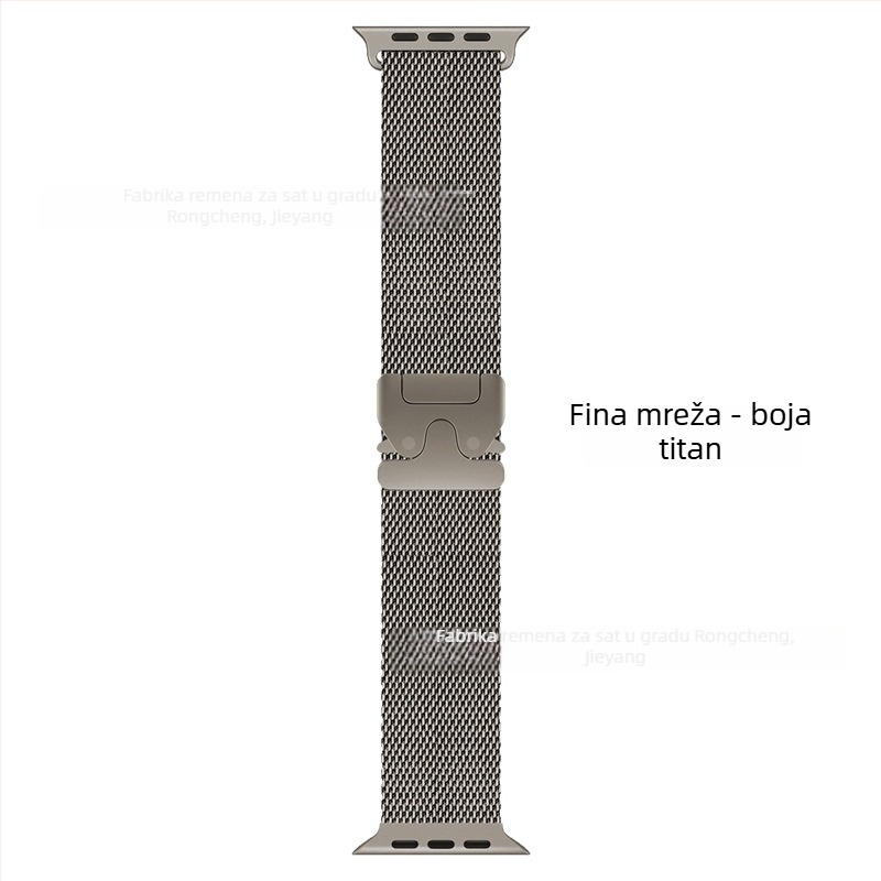 Apple Ultra2 Milanese čelični remen za sat s padobranskim kopčom (53 g; Sučelje: prilagođene veličine; Kopča: kopča; Materijal: nehrđajući čelik; Stil: moderan)
