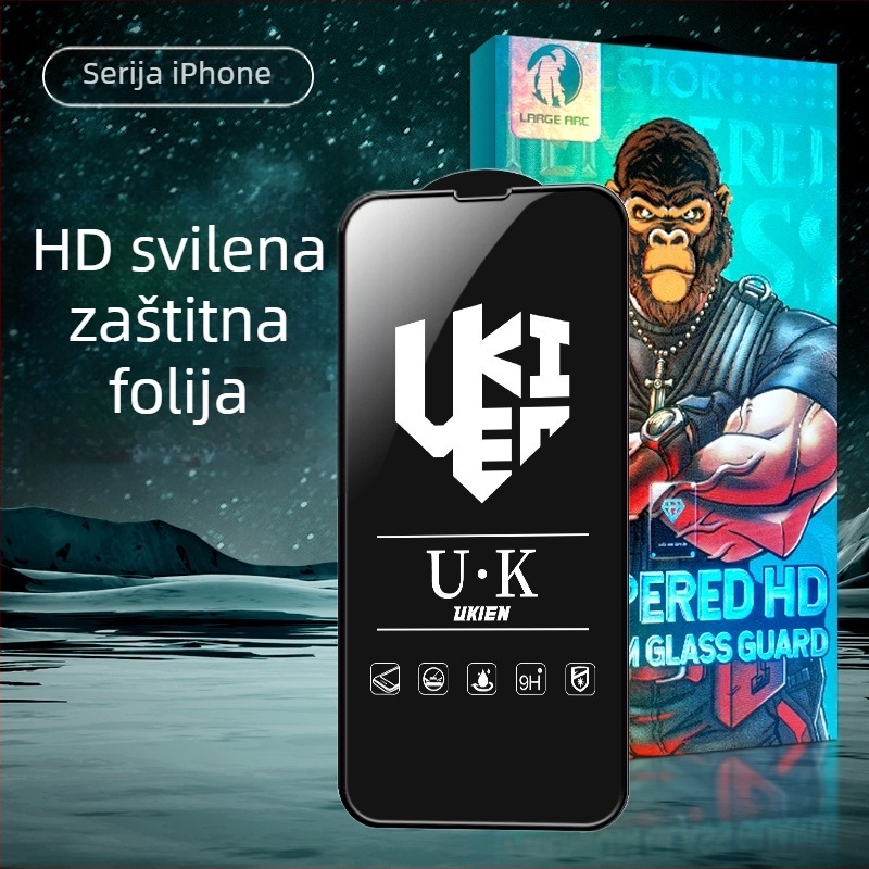 Prednja zaštitna staklena zaštita zaslona za iPhone 14 Pro Max – HD, puni zaslon, otporna na lomljenje