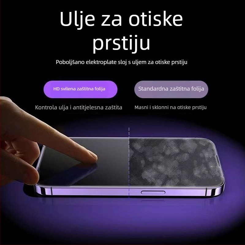 Prednja zaštitna staklena zaštita zaslona za iPhone 14 Pro Max – HD, puni zaslon, otporna na lomljenje