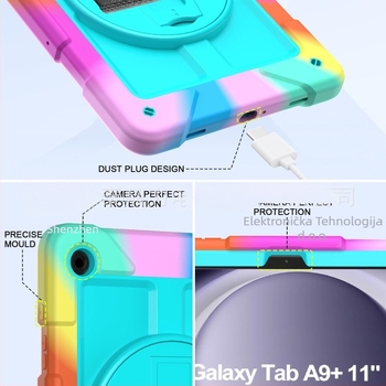 Zaštitna futrola za tablet Samsung Galaxy Tab A9 Plus – tvrdo kućište od plastike, otpornost na udarce, nosač-stativ, otporno na habanje, otporno na pad