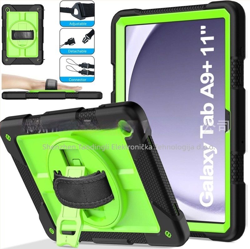 Zaštitna futrola za tablet Samsung Galaxy Tab A9 Plus – tvrdo kućište od plastike, otpornost na udarce, nosač-stativ, otporno na habanje, otporno na pad