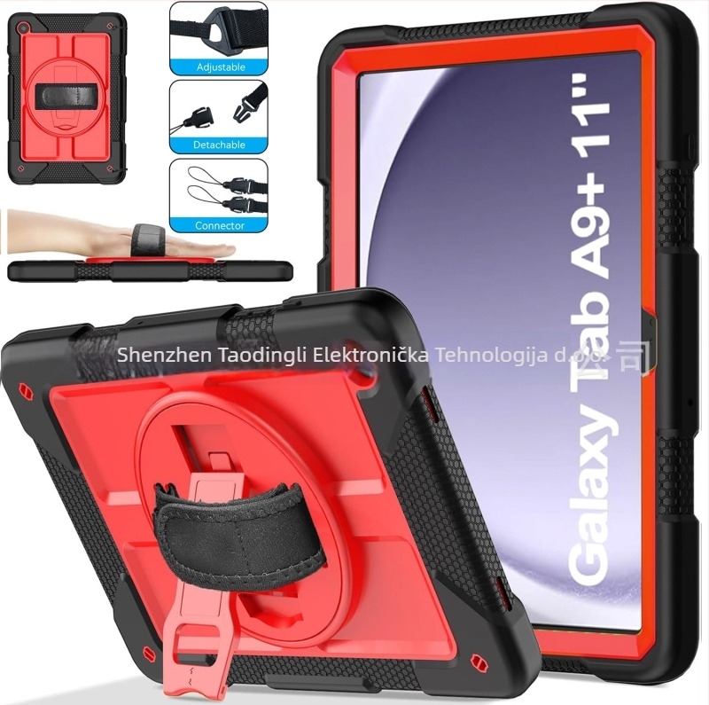 Zaštitna futrola za tablet Samsung Galaxy Tab A9 Plus – tvrdo kućište od plastike, otpornost na udarce, nosač-stativ, otporno na habanje, otporno na pad