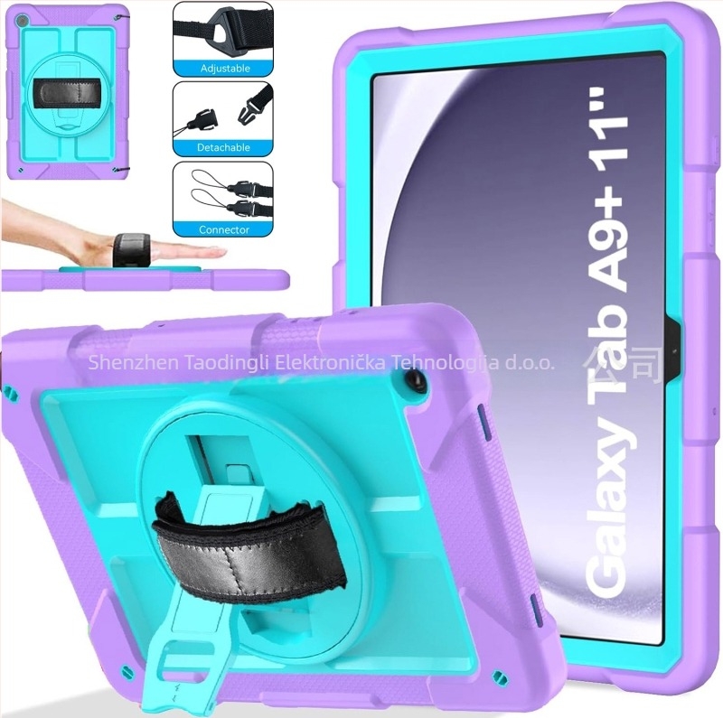 Zaštitna futrola za tablet Samsung Galaxy Tab A9 Plus – tvrdo kućište od plastike, otpornost na udarce, nosač-stativ, otporno na habanje, otporno na pad