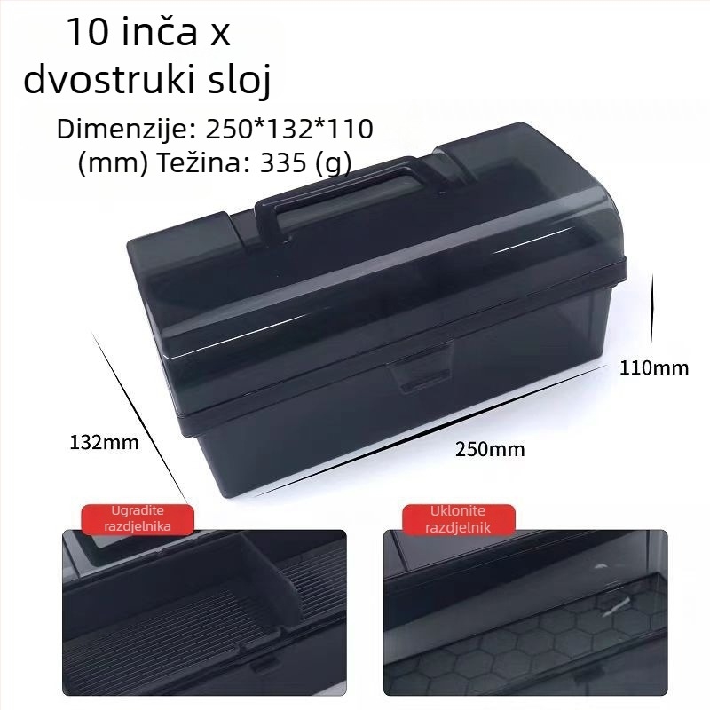 Elecall Prijenosna kutija za alate, trodijelna konstrukcija, serija Tool Box, opcija privatne marke