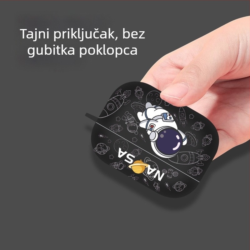 TPU zaštitna maska za AirPods Pro 3. generacije (2025) i AirPods 4. generacije — ručno izrađeno, crtani stil, prilagodljivo