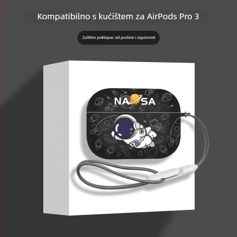 TPU zaštitna maska za AirPods Pro 3. generacije (2025) i AirPods 4. generacije — ručno izrađeno, crtani stil, prilagodljivo