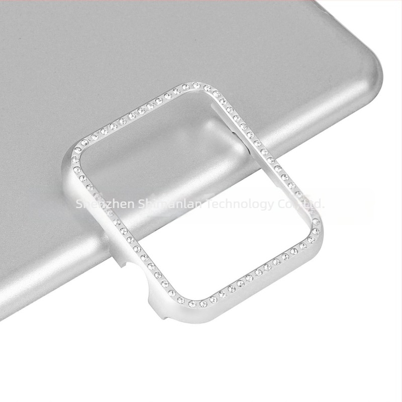 Metalno kućište za Apple Watch serije 6–11 s okvirom ukrašenim dijamantima