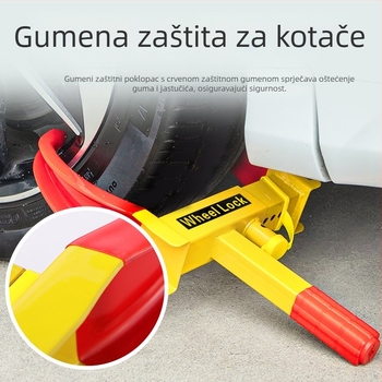 Brava za automobilsku gumu – teška brava za kotače, Horn Lock-01, kompatibilna s automobilima, kombijima i SUV-ima – izrađena od čelika; cilindar brave: cinkova zlitina s dizajnom Plum Blossom ili bakreni cilindar