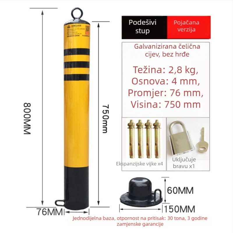 Parkirna barijera protiv sudara | Model Abh-yz | Marka Shuobeidi | Materijal: Drugo | Tip: Drugo